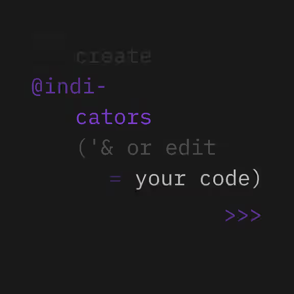 Indicators Code Editor