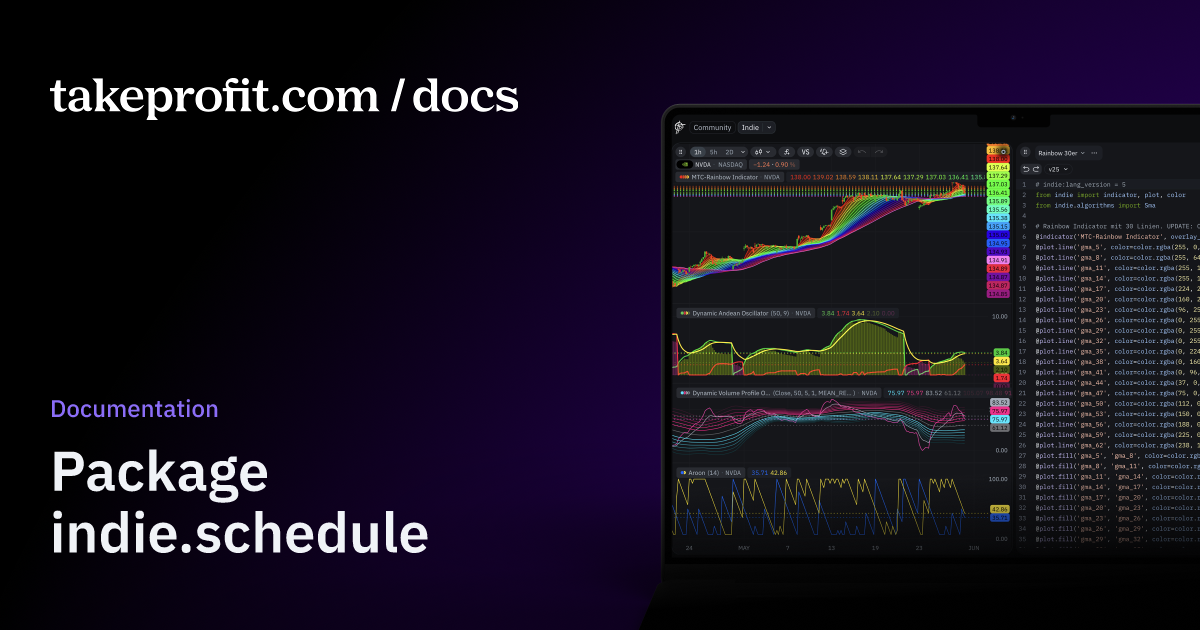 Package indie schedule takeprofit