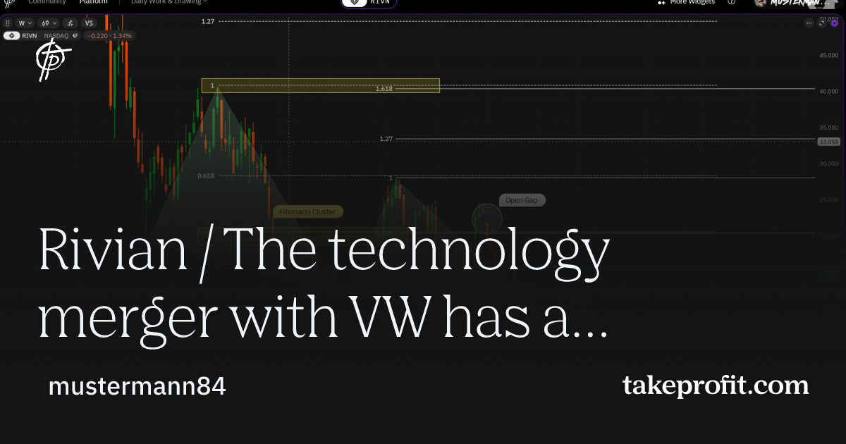 Rivian / The technology merger with VW has awakened the Black Swan pattern.