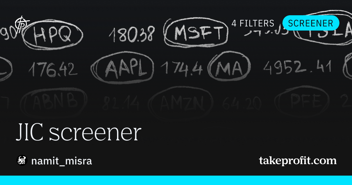 JIC screener | Screener | TakeProfit